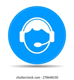 Support icon. Flat vector illustration EPS 10