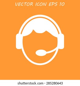 Support icon. Flat vector illustration EPS 10