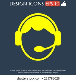 Support icon. Flat vector illustration EPS 10