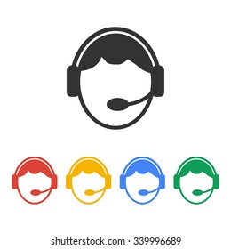 Support icon. Flat vector illustration EPS 10