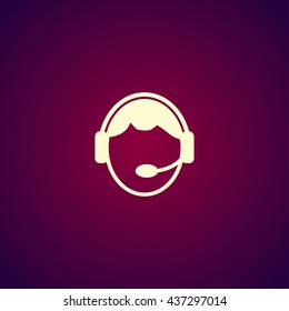 Support icon. Flat vector illustration EPS 10