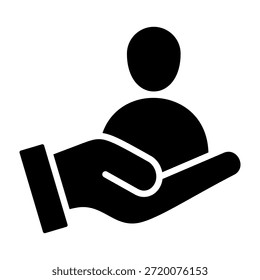 Support Icon Glyph Design Vector Illustration