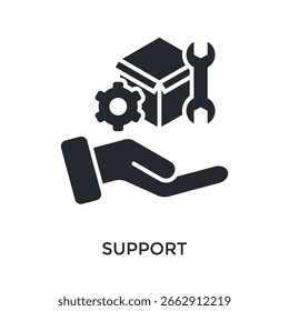 Support Icon Glyph Style. Vector Illustration For Graphic Design