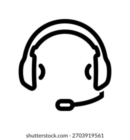 Ícone de suporte, símbolo de headset, isolado