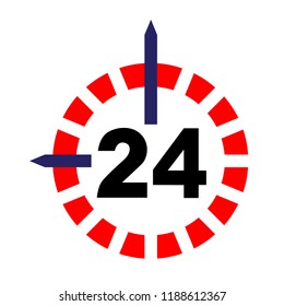 support icon, help icon, 24 hours service sign isolated vector illustration, tech support concept