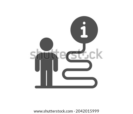 Support icon. Help information sign. Info path symbol. Classic flat style. Quality design element. Simple support icon. Vector