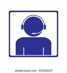 Support icon, helpline vector illustration