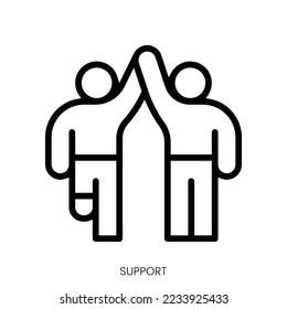 icono de soporte técnico. Diseño De Estilo De Arte De Línea Aislado En Fondo Blanco