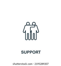 Support icon. Line simple icon for templates, web design and infographics