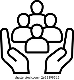 Support Icon Line Vector Illustration