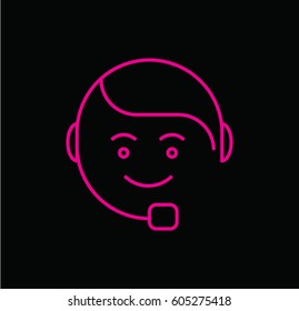 Support icon. Linear style. Isolated vector.