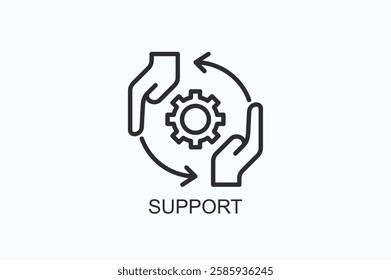 Support Icon Or Logo Isolated Illustration