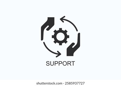 Support Icon Or Logo Isolated Illustration