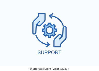 Support Icon Or Logo Isolated Illustration