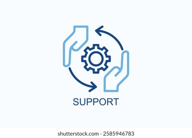 Support Icon Or Logo Isolated Illustration