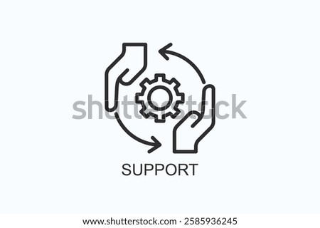 Support Icon Or Logo Isolated Illustration