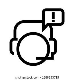 Icono de soporte o logotipo símbolo de signo aislado ilustración vectorial - iconos vectoriales de estilo negro de alta calidad
