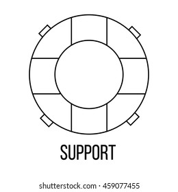 Support icon or logo line art style. Vector Illustration.