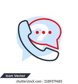 Logo der Unterstützung, Vektorgrafik. Symbol für den Kundensupport für die Grafik- und Webdesign-Kollektion