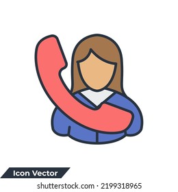 support icon logo vector illustration. User Support symbol template for graphic and web design collection
