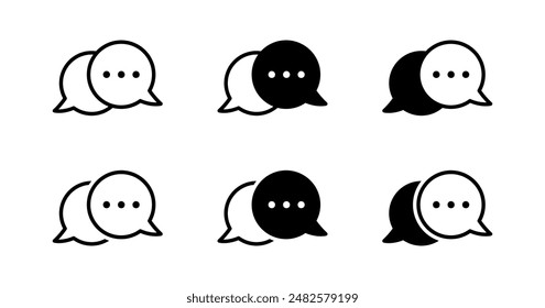 Support icon. Online chatting symbol. Chat talking vector illustration. Feedback sign. Communication pictogram. Comment button isolated.