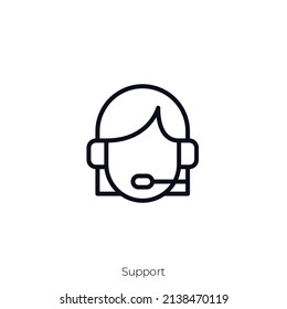 Support icon. Outline style icon design isolated on white background