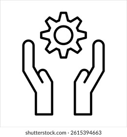 support icon in outline style vector illustration