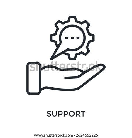 Support Icon Outline Style. Vector Illustration For Graphic Design
