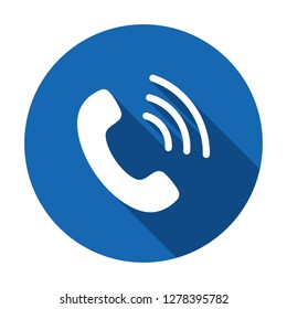 Support icon. Phone icon. Flat Phone sign isolated icon sign vector