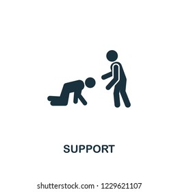 Support icon. Premium style design from teamwork icon collection. UI and UX. Pixel perfect Support icon for web design, apps, software, print usage.