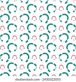 Support icon repeated stylish trendy pattern beautiful vector illustration background