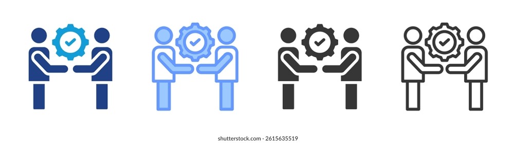 Support icon set multiple style collection