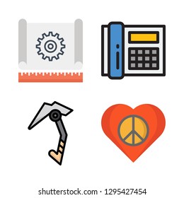support icon set. vector set about configuration, climbing, heart and telephone icons set.