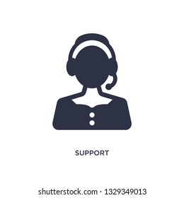 support icon. Simple element illustration from customer service concept. support editable symbol design on white background. Can be use for web and mobile.