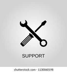 Support icon. Support symbol. Flat design. Stock - Vector illustration