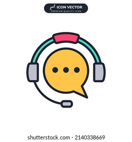 plantilla de símbolo de icono de soporte para la ilustración vectorial de la colección de diseño gráfico y web