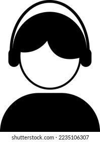 Icono de soporte en estilo plano de moda aislado en fondo blanco. Símbolo del centro de llamadas para su diseño web.eps
