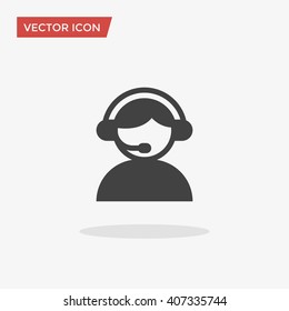 Support Icon in trendy flat style isolated on grey background. Call center symbol for your web design, logo, UI. Vector illustration, EPS10.