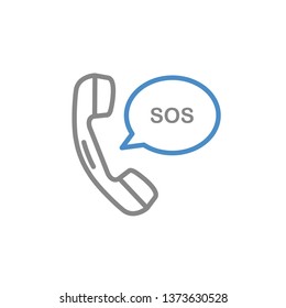
Support icon. Two-color illustration. Simple linear vector illustration.