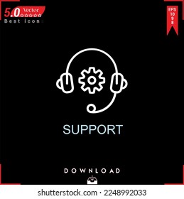 support icon vector . Business marketing management, support icons , simple, isolated, application , logo, flat icon for website design or mobile applications, 
UI  UX design Editable stroke. EPS10