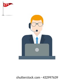 support icon, vector call center icon, isolated live support icon