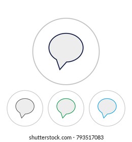 Support icon vector eps10. Contact us sign. speech bubble in circle.