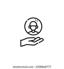 support icon vector graphic with colors