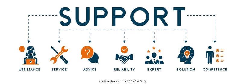 Support icon - vector illustration . Support, service, advice, assistance, help, reliability, expert, solution, infographic, template, presentation, concept, banner, pictogram, icon set, icons