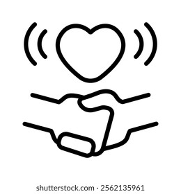 Support icon vector illustration. Simple line style