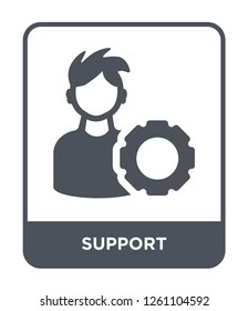 support icon vector on white background, support trendy filled icons from Customer service collection, support simple element illustration