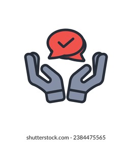 support icon. vector.Editable stroke.linear style sign for use web design,logo.Symbol illustration.