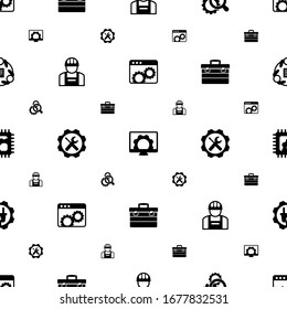 support icons pattern seamless. Included editable filled Website optimization, Computer repair, Search optimization, builder, Repair service icons. support icons for web and mobile.