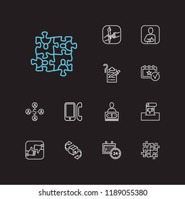 Support icons set. 24/7 and support icons with delivery, phone and team. Set of corporate for web app logo UI design.