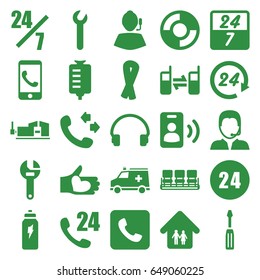 Support icons set. set of 25 support filled icons such as chair, ribbon, call, wrench, screwdriver, vice clamp, drop counter, hand with heart, headset, connected phone